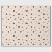 Cute Woodland Hedégel & Mushroom Pattern Cadeaupapier (Vlak)