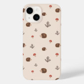 Cute Woodland Hedégel & Mushroom Pattern Case-Mate iPhone Case (Achterkant)