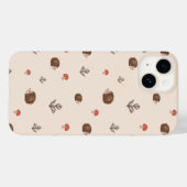 Cute Woodland Hedégel & Mushroom Pattern Case-Mate iPhone Case (Achterkant (horizontaal))