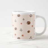 Cute Woodland Hedégel & Mushroom Pattern Grote Koffiekop (Rechts)