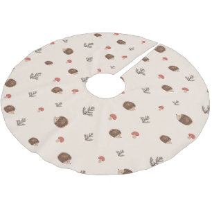 Cute Woodland Hedégel & Mushroom Pattern Kerstboom Rok