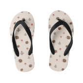 Cute Woodland Hedégel & Mushroom Pattern Kinder Teenslippers (Voetbed)