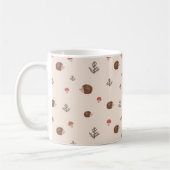 Cute Woodland Hedégel & Mushroom Pattern Koffiemok (Links)