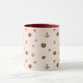 Cute Woodland Hedégel & Mushroom Pattern Mok (Midden)