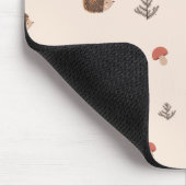 Cute Woodland Hedégel & Mushroom Pattern Muismat (Hoek)