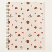 Cute Woodland Hedégel & Mushroom Pattern Planner (Voorkant)