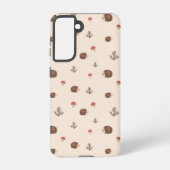 Cute Woodland Hedégel & Mushroom Pattern Samsung Galaxy Hoesje (Achterkant)