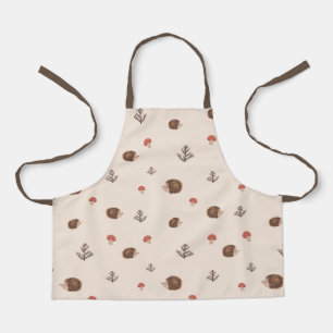 Cute Woodland Hedégel & Mushroom Pattern Schort