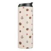 Cute Woodland Hedégel & Mushroom Pattern Thermosbeker (Gedraaid links)