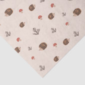 Cute Woodland Hedégel & Mushroom Pattern Tissuepapier (Detail)
