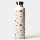 Cute Woodland Hedégel & Mushroom Pattern Waterfles (Links)