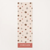 Cute Woodland Hedégel & Mushroom Pattern Yogamat (Voorkant)