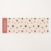 Cute Woodland Hedégel & Mushroom Pattern Yogamat (Voorkant (horizontaal))