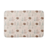 Cute Woodland Hedegel Pattern Badmat (Voorkant)