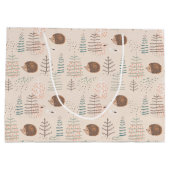 Cute Woodland Hedegel Pattern Groot Cadeauzakje (Achterkant)
