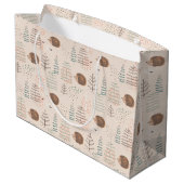 Cute Woodland Hedegel Pattern Groot Cadeauzakje (Achterkant Gekanteld)