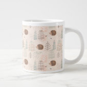 Cute Woodland Hedegel Pattern Grote Koffiekop (Rechts)
