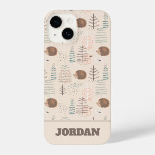 Cute Woodland Hedegel Pattern iPhone 14 Hoesje
