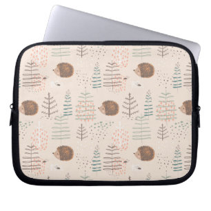 Cute Woodland Hedegel Pattern Laptop Sleeve