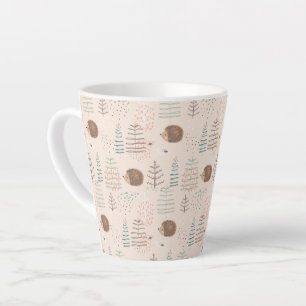 Cute Woodland Hedegel Pattern Latte Mok
