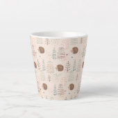 Cute Woodland Hedegel Pattern Latte Mok (Voorkant)