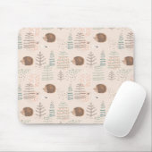 Cute Woodland Hedegel Pattern Muismat (Met muis)
