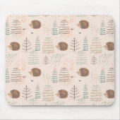 Cute Woodland Hedegel Pattern Muismat (Voorkant)