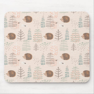 Cute Woodland Hedegel Pattern Muismat