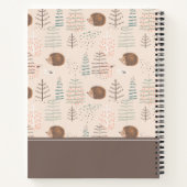 Cute Woodland Hedegel Pattern Notitieboek (Achterkant)