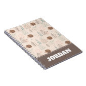 Cute Woodland Hedegel Pattern Notitieboek (Rechterzijde)