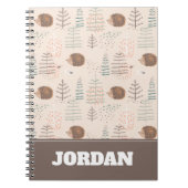 Cute Woodland Hedegel Pattern Notitieboek (Voorkant)