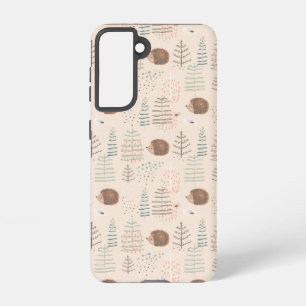 Cute Woodland Hedegel Pattern Samsung Galaxy Hoesje