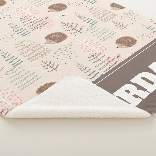 Cute Woodland Hedegel Pattern Sherpa Deken (3/4)