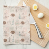 Cute Woodland Hedegel Pattern Theedoek (Quarter Fold)