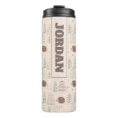 Cute Woodland Hedegel Pattern Thermosbeker (Voorkant)