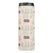 Cute Woodland Hedegel Pattern Thermosbeker (Achterkant)