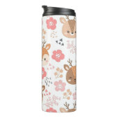 Cute Woodland Hedgehog and Flowers Thermosbeker (Geroteerd rechts)