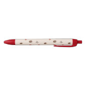 Cute Woodland Hedgehog & Mushroom Pattern Zwarte Inkt Pen (Bodem)