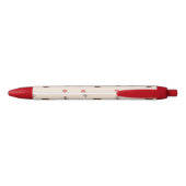 Cute Woodland Hedgehog & Mushroom Pattern Zwarte Inkt Pen (Achterkant)