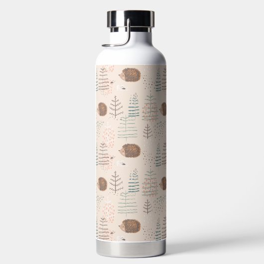 Cute Woodland Hedgehog Pattern Waterfles (Rechts)