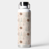 Cute Woodland Hedgehog Pattern Waterfles (Achterkant)
