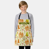 Cute Woodland Herfst Fox Pattern Trees Whimsical Schort (Gedragen)