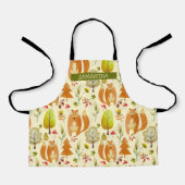 Cute Woodland Herfst Fox Pattern Trees Whimsical Schort (Voorkant)