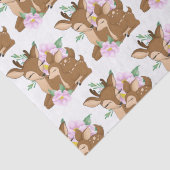 Cute woodland Mam- en babymeisjesherenfeest Tissuepapier (Detail)