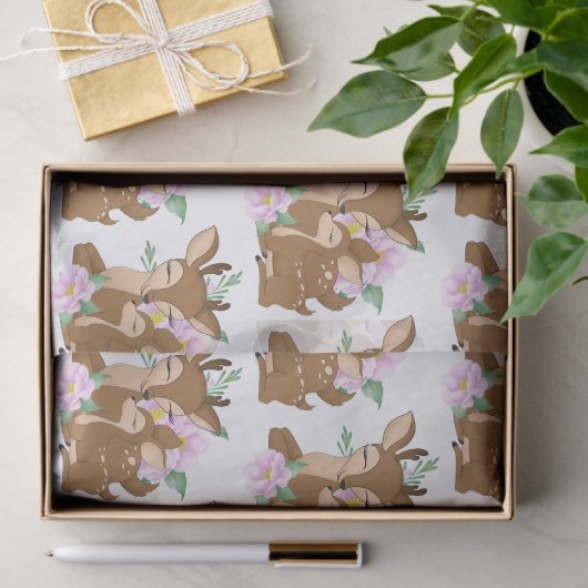 Cute woodland Mam- en babymeisjesherenfeest Tissuepapier (Geschenk)