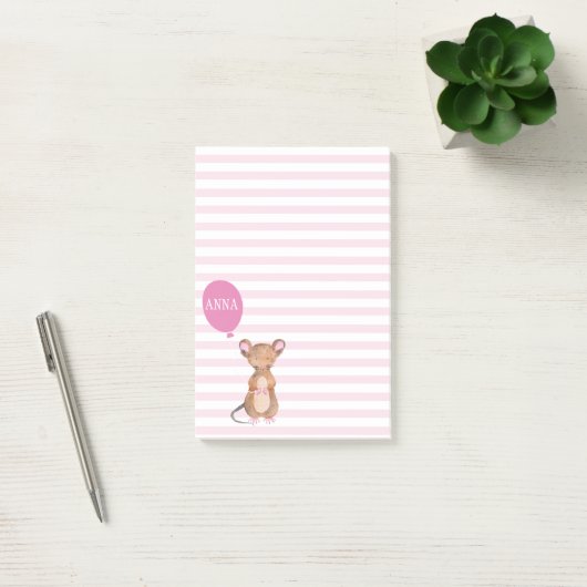 Cute Woodland Mouse | Aangepaste post-it notities Post-it® Notes (Kantoor)