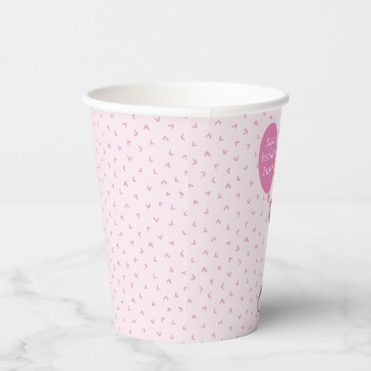 Cute Woodland Mouse | Aangepaste wereldkampioensch Papieren Bekers (Rechts)