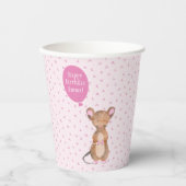 Cute Woodland Mouse | Aangepaste wereldkampioensch Papieren Bekers (Voorkant)