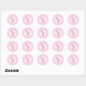Cute Woodland Mouse - Gepersonaliseerde kinderen v Ronde Sticker (Vel)
