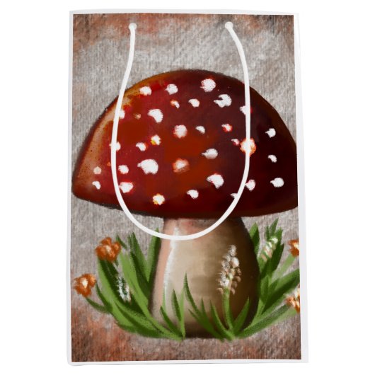 Cute Woodland Mushroom Tissue Paper Medium Cadeauzakje (Voorkant)